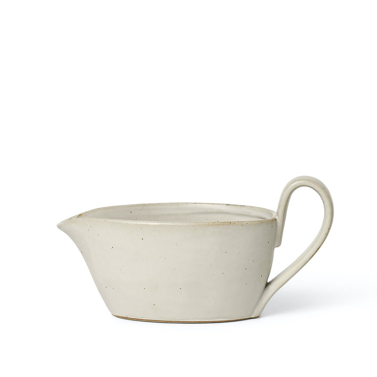 Flow Sauce Boat | Off White Speckle by FERM LIVING (flow-sauce-boat-off-white-speckle)