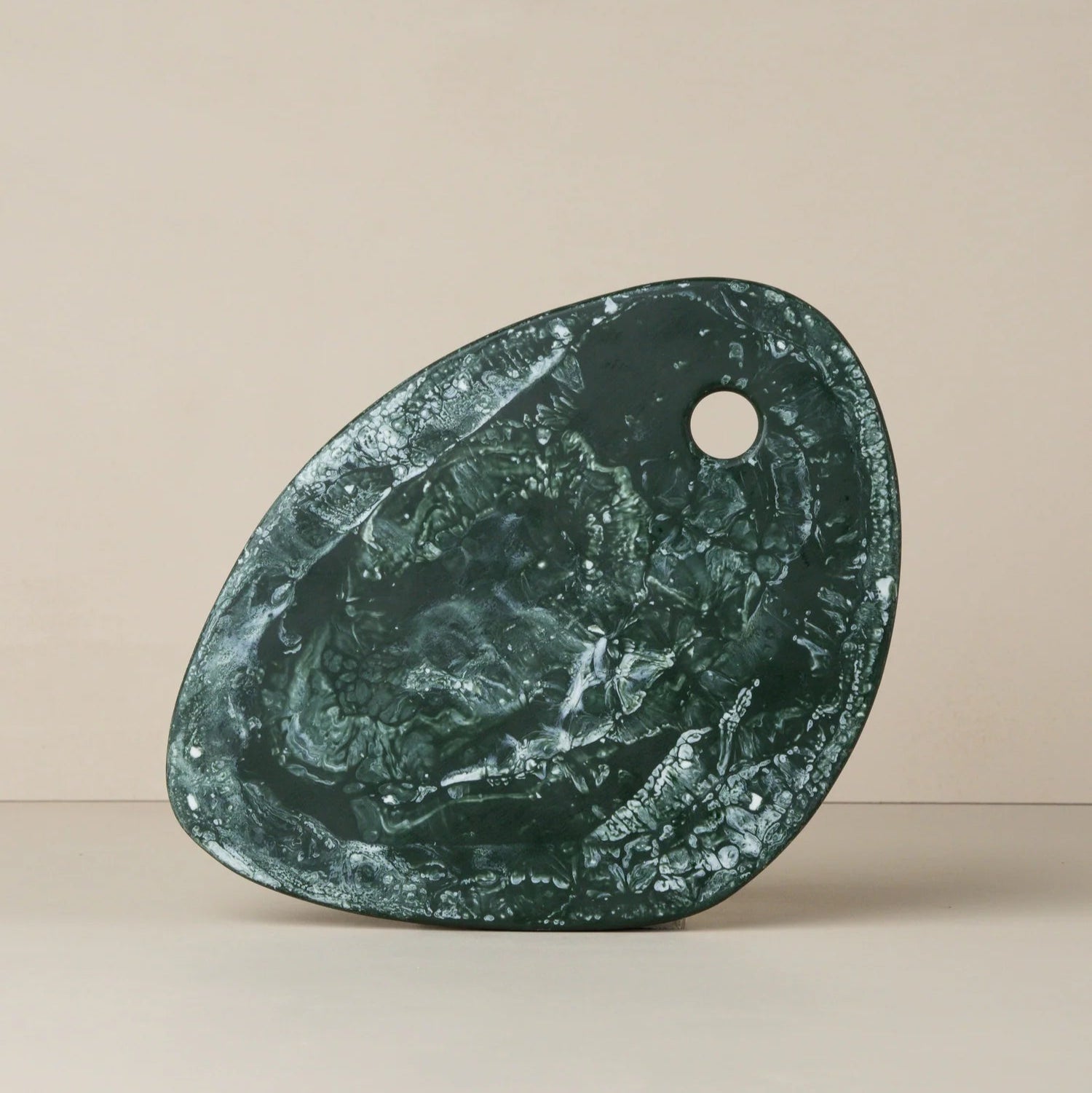 Flow Resin Cheese Platter | Dark Jade by SAARDÉ (flow-resin-cheese-platter-dark-jade)