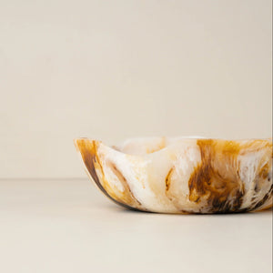 Flow Resin Salad Bowl S | Iced Coffee