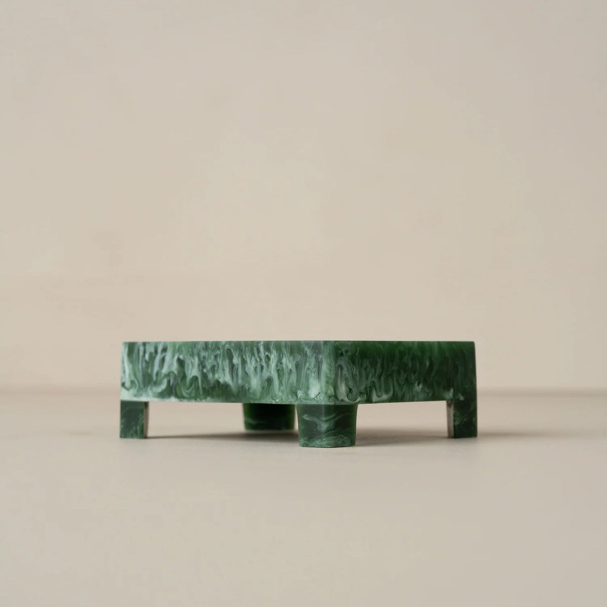 Flow Resin Structured Soap Dish | Dark Jade by SAARDÉ (flow-resin-structured-soap-dish-dark-jade)
