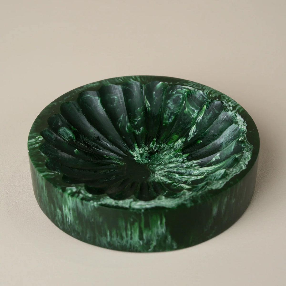 Flow Resin Trinket Dish | Dark Jade by SAARDÉ (flow-resin-trinket-dish-shell-copy)