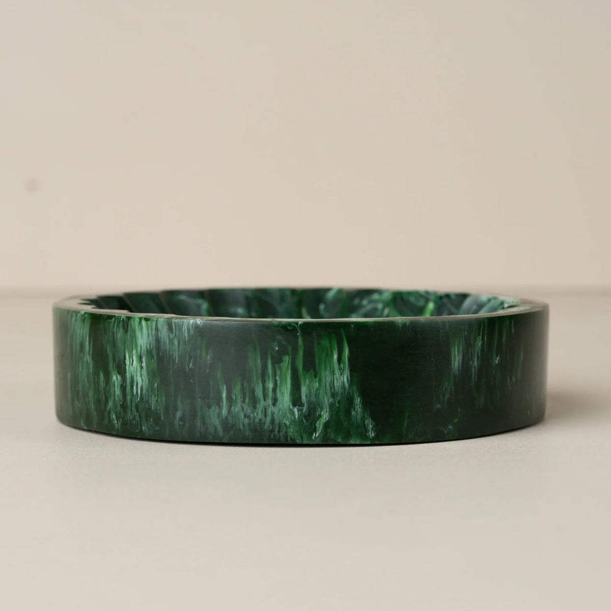 Flow Resin Trinket Dish | Dark Jade by SAARDÉ (flow-resin-trinket-dish-shell-copy)