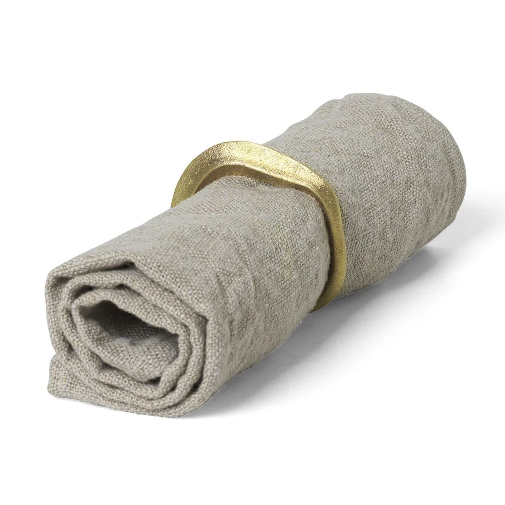 Flow Napkin Rings | Set 4 | Brass