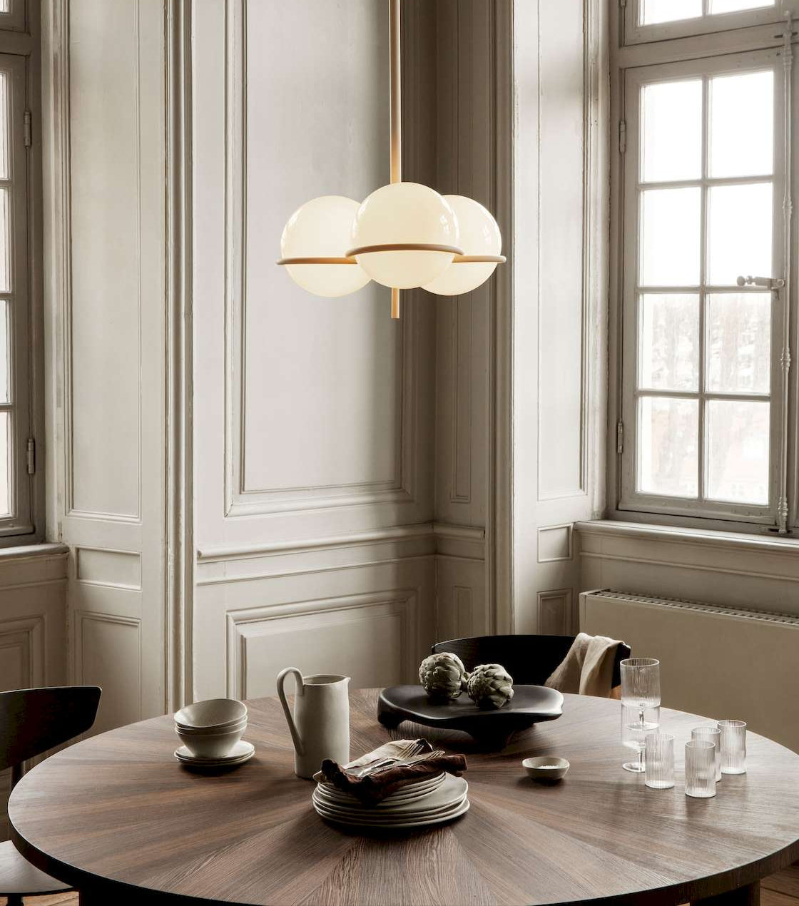 Flow Plate Medium | Off White Speckle by FERM LIVING (flow-plate-medium-off-white-speckle)