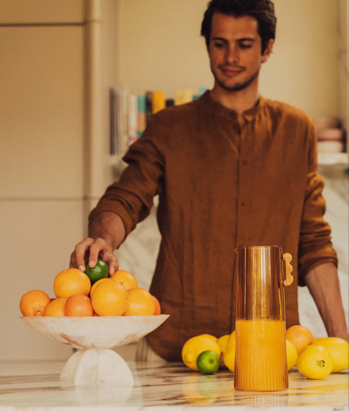 Flow Fruit Bowl | Peach Blush by SAARDÉ (flow-fruit-bowl-peach-blush)
