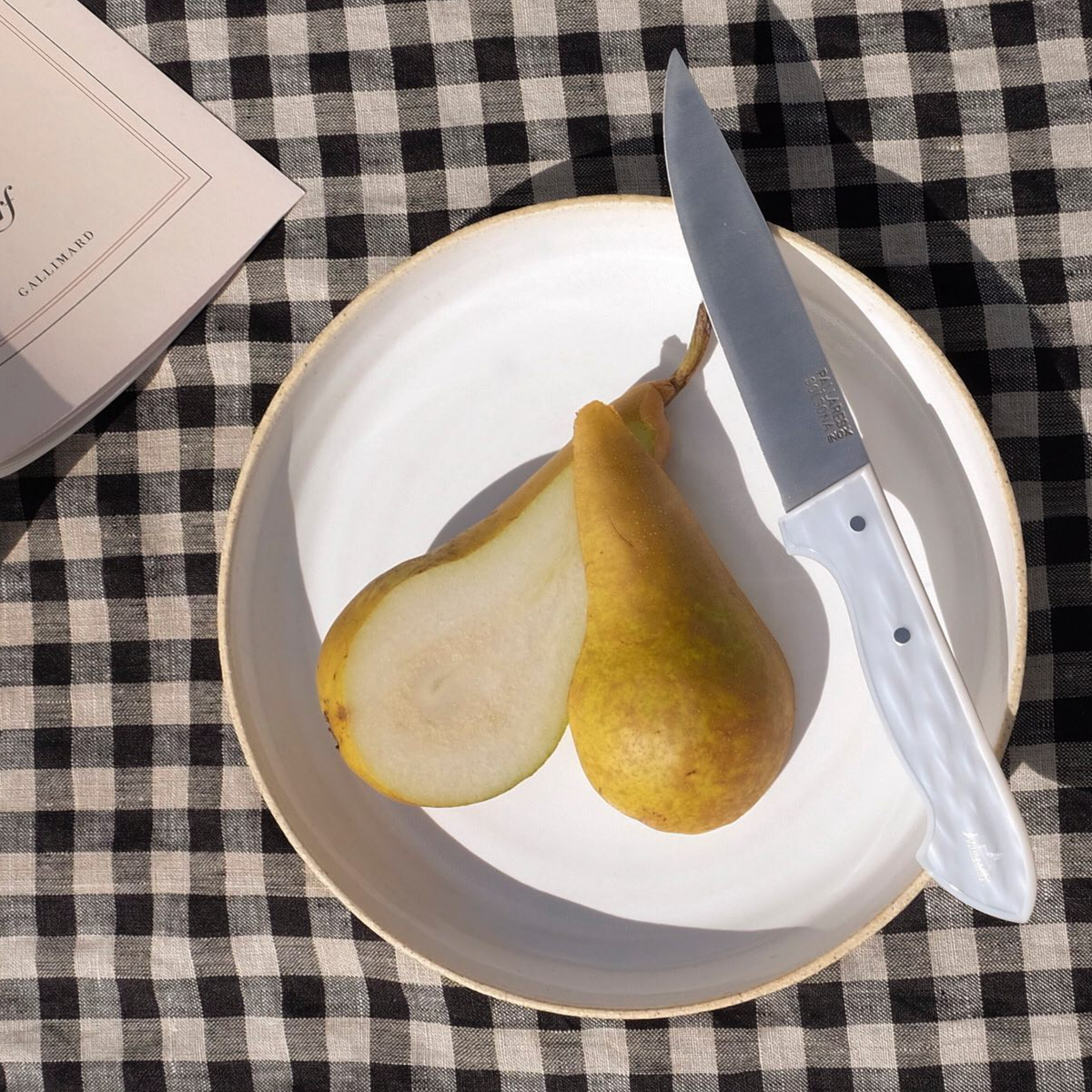 Gingham Linen Picnic Rug | Classic Black by Le Weekend (almond-gingham-linen-picnic-rug)