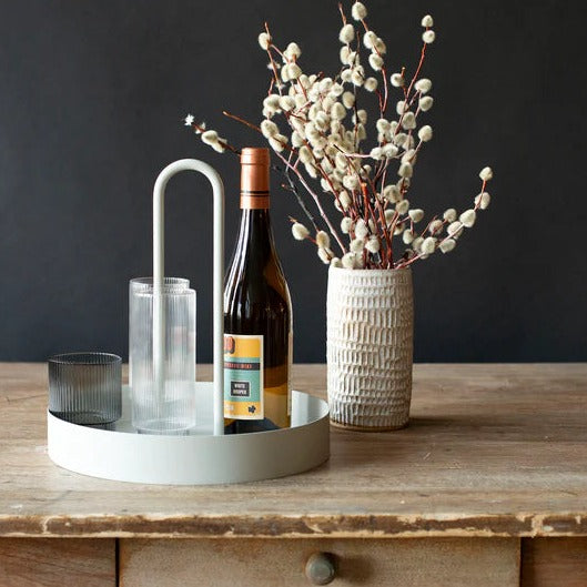 Grib Tray | Light Grey - Stylish Multi-Use Serving Tray - Decor