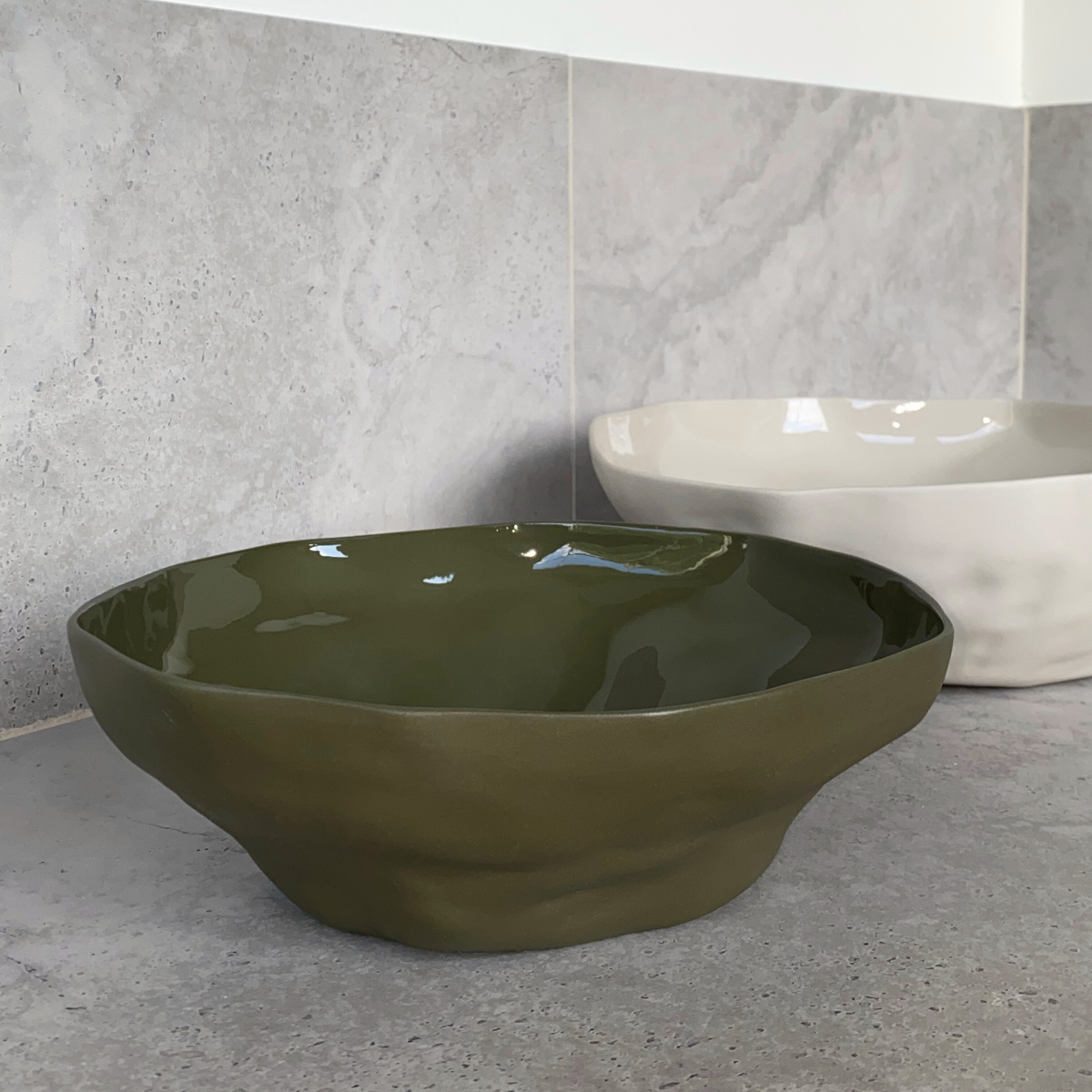 Haan Serving Bowl L | Olive