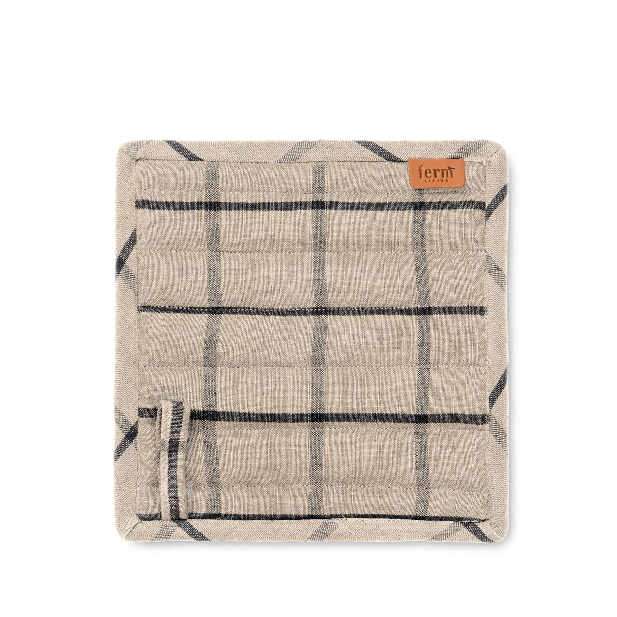 Hale Pot Holders | Set of 2 | Sand/Black by FERM LIVING (hale-pot-holders-set-of-2-sand-black)