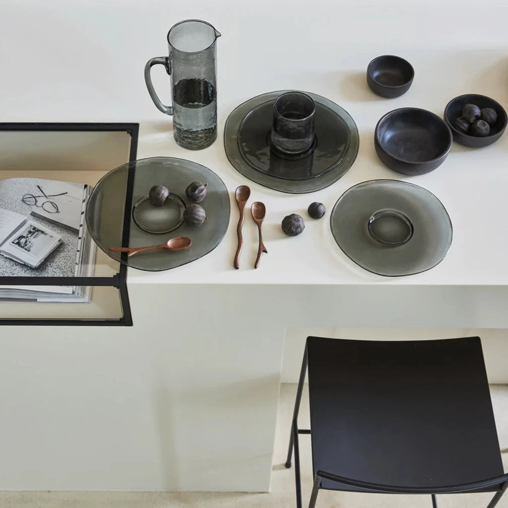 Hammered Glass Jug | Ebony by URBAN NATURE CULTURE (urban-nature-culture-jug-hammered-glass-ebony)