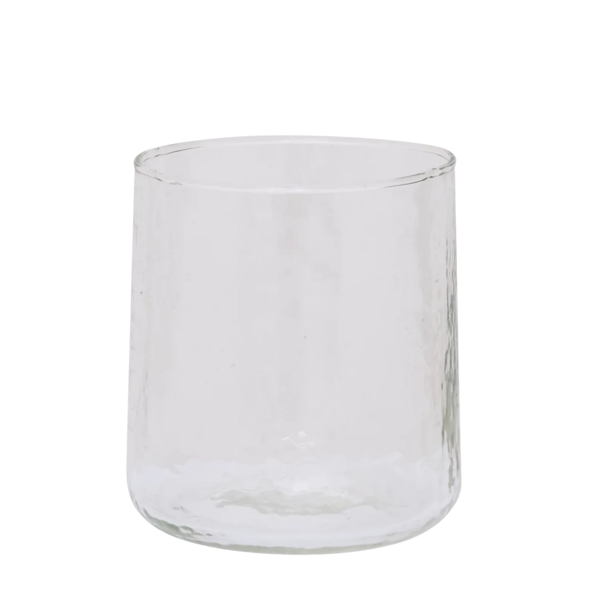 Hammered Glass Tumbler | Clear Set of 4 by URBAN NATURE CULTURE (urban-nature-culture-tumbler-hammered-glass-transparent)