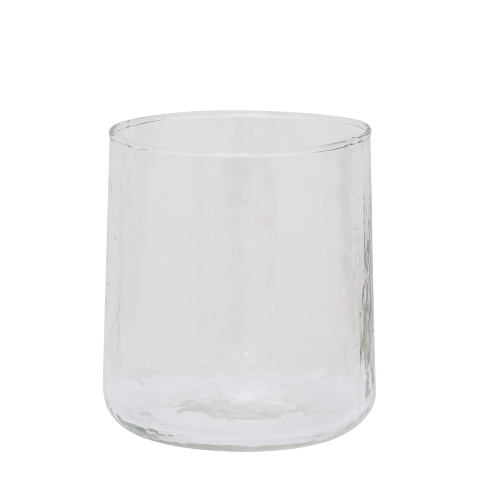 Hammered Glass Tumbler  | Clear Set of 4