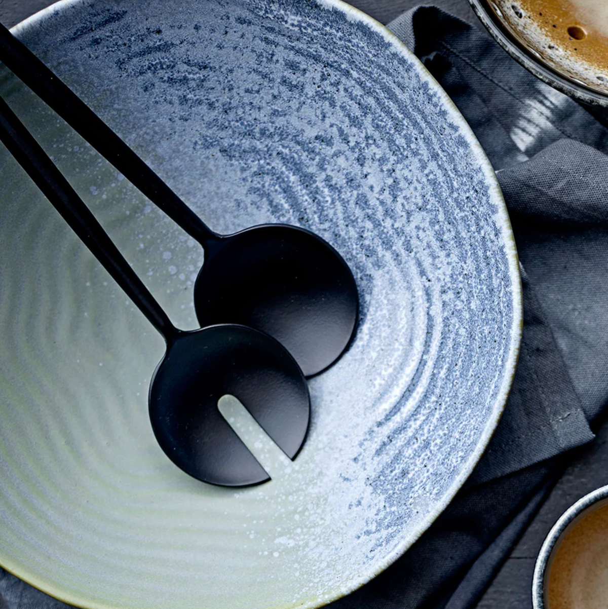 Handrin Salad Servers | Black by BLOOMINGVILLE (hadrin-salad-servers-black)