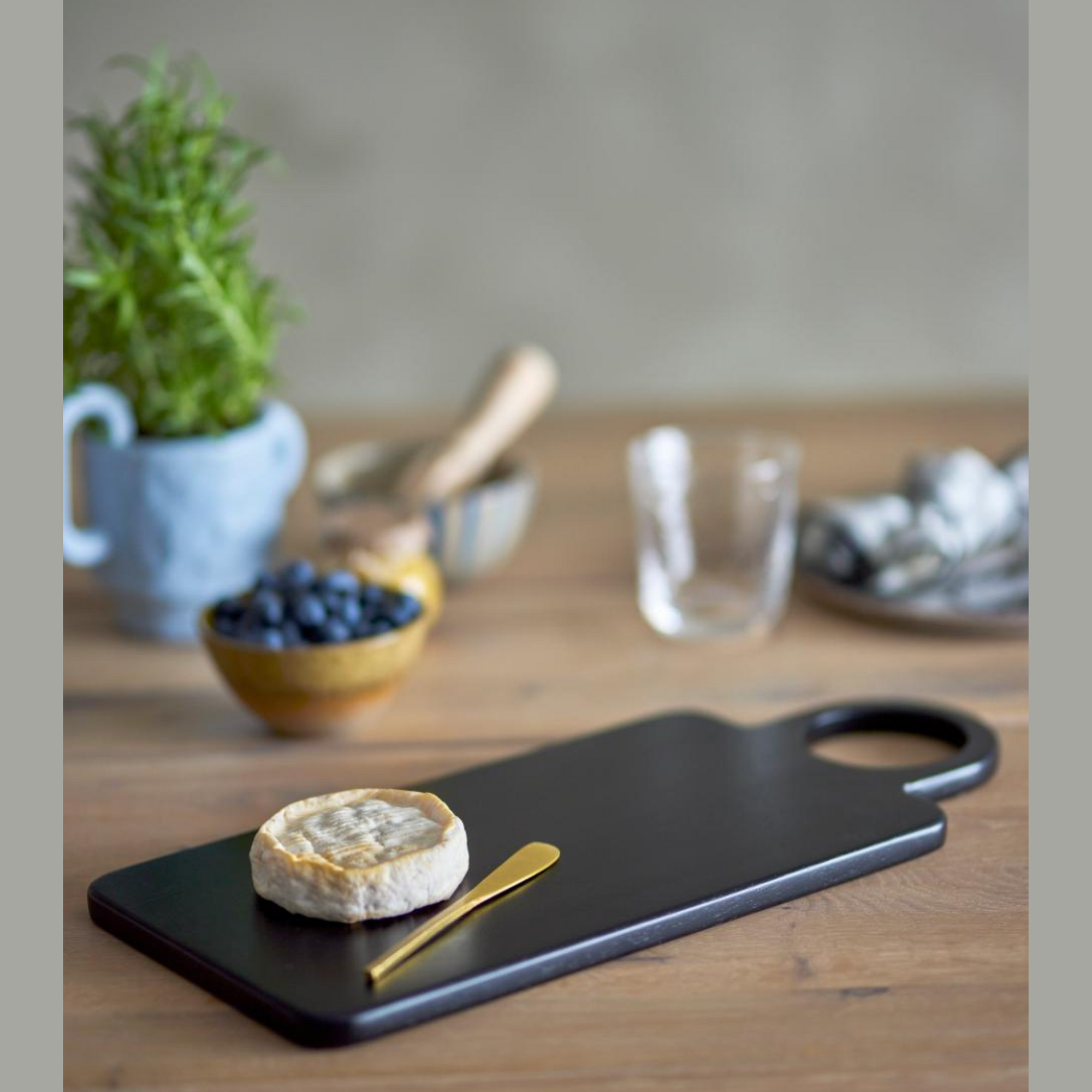 Hombre Mango Wood Cutting Board | Black