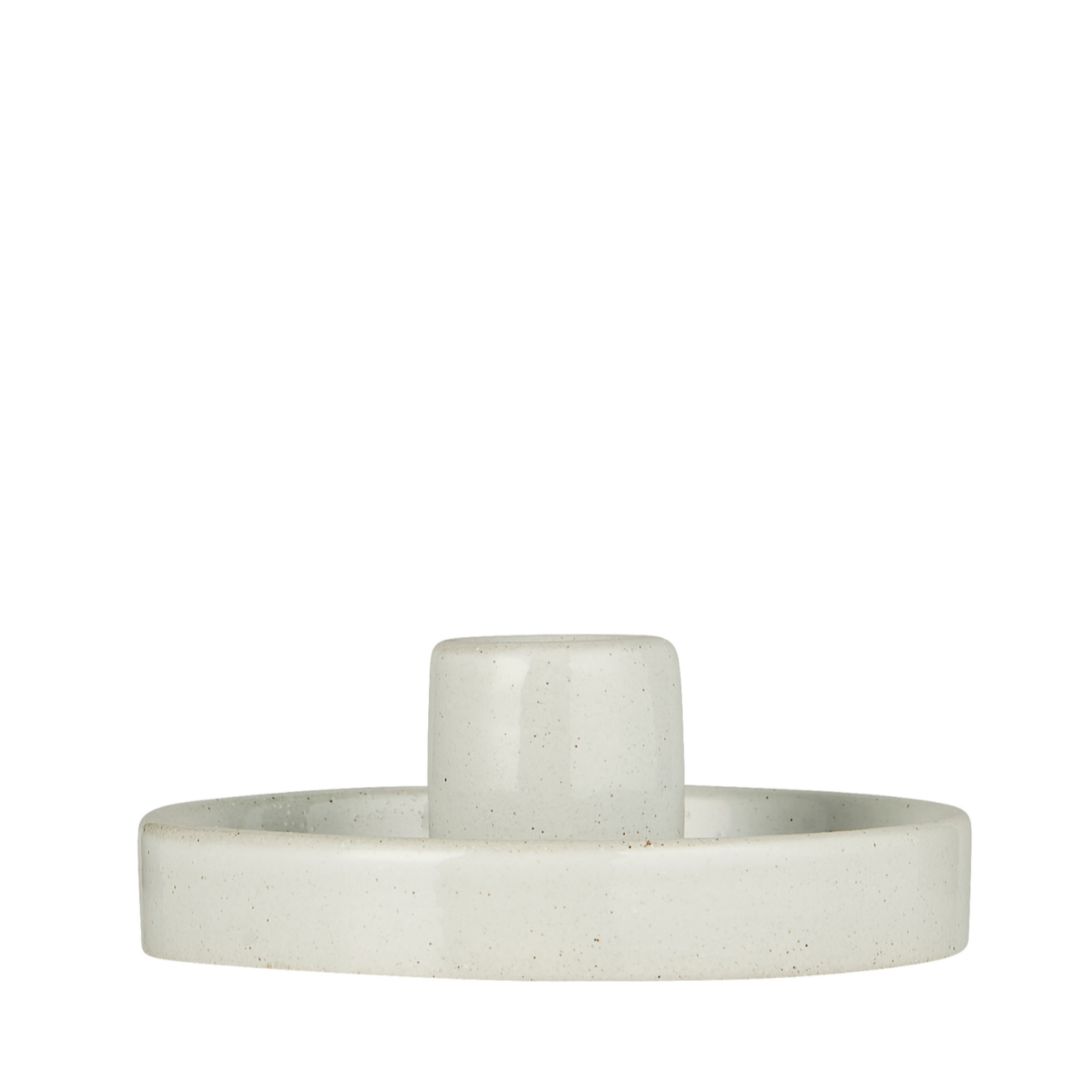 Ceramic Candle Holder - Pebble Grey by IB LAURSEN (ib-laursen-candle-holder-f-dinner-candle-off-white)