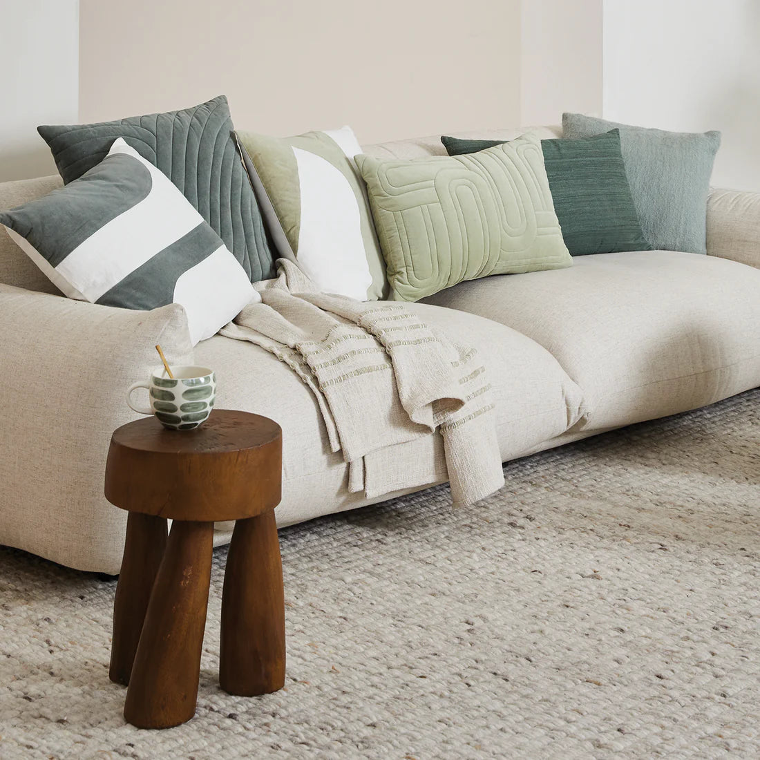 Kiruto A Cushion | Spray Green by URBAN NATURE CULTURE (urban-nature-culture-cushion-kiruto-a-spray-green)