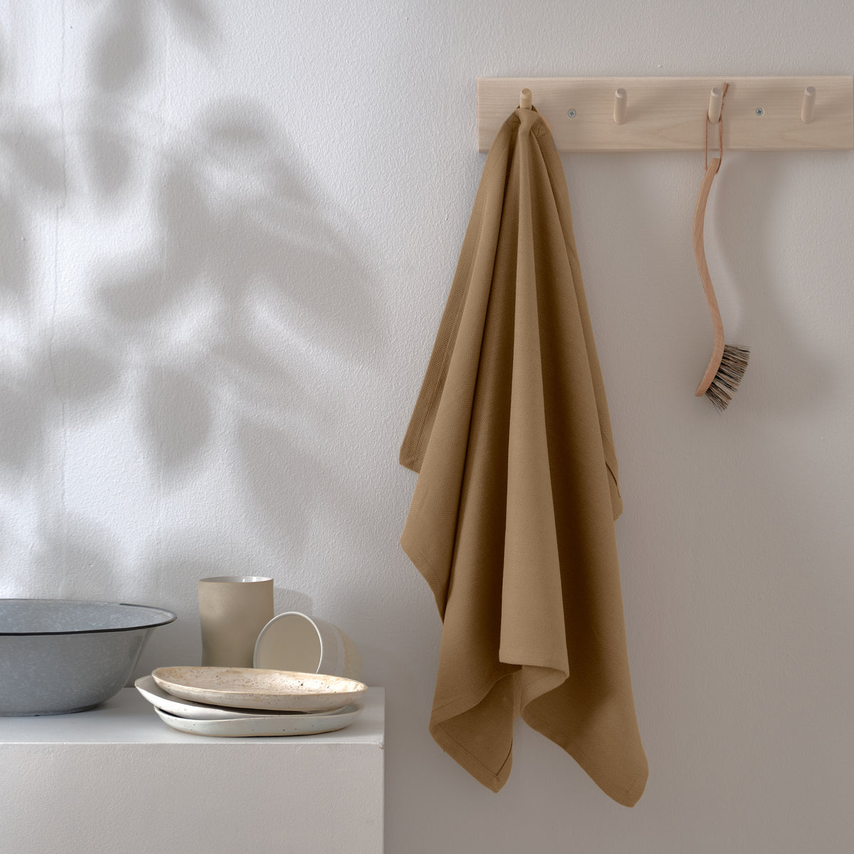 Organic Cotton Tea Towel L | Khaki by THE ORGANIC COMPANY (the-organic-company-kitchen-towel-khaki)