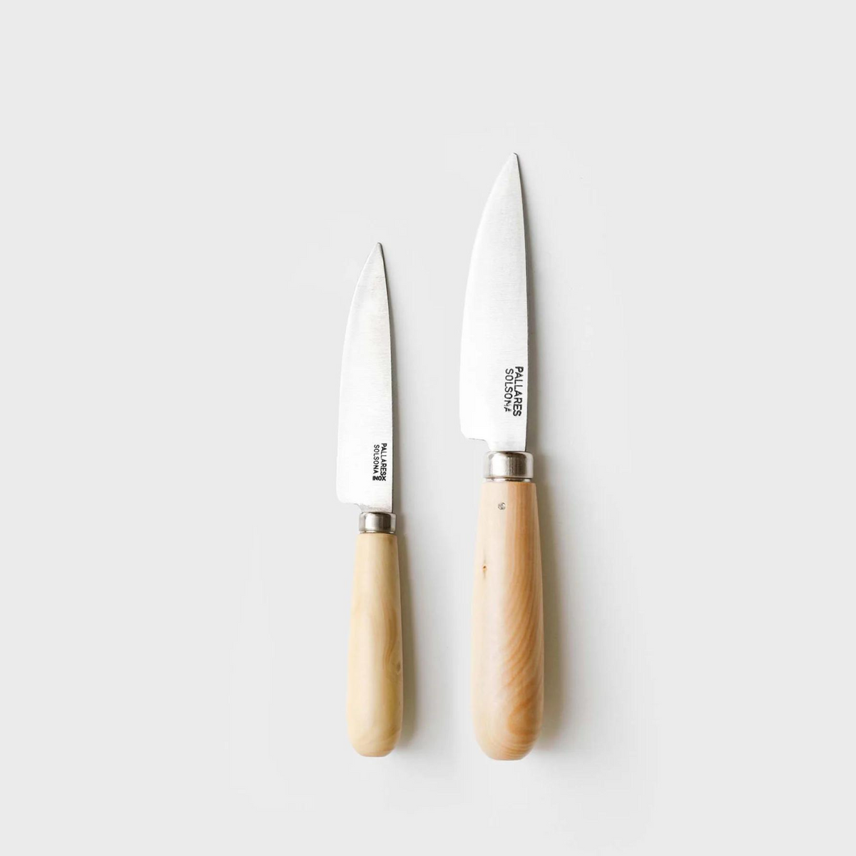 Boxwood Carbon Steel Kitchen Knife Set | 8cm & 11cm by PALLARÈS (pallares-kitchen-knife-set-8cm-11cm-carbon-steel)
