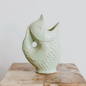 Stoneware Koi Fish Vase | Green