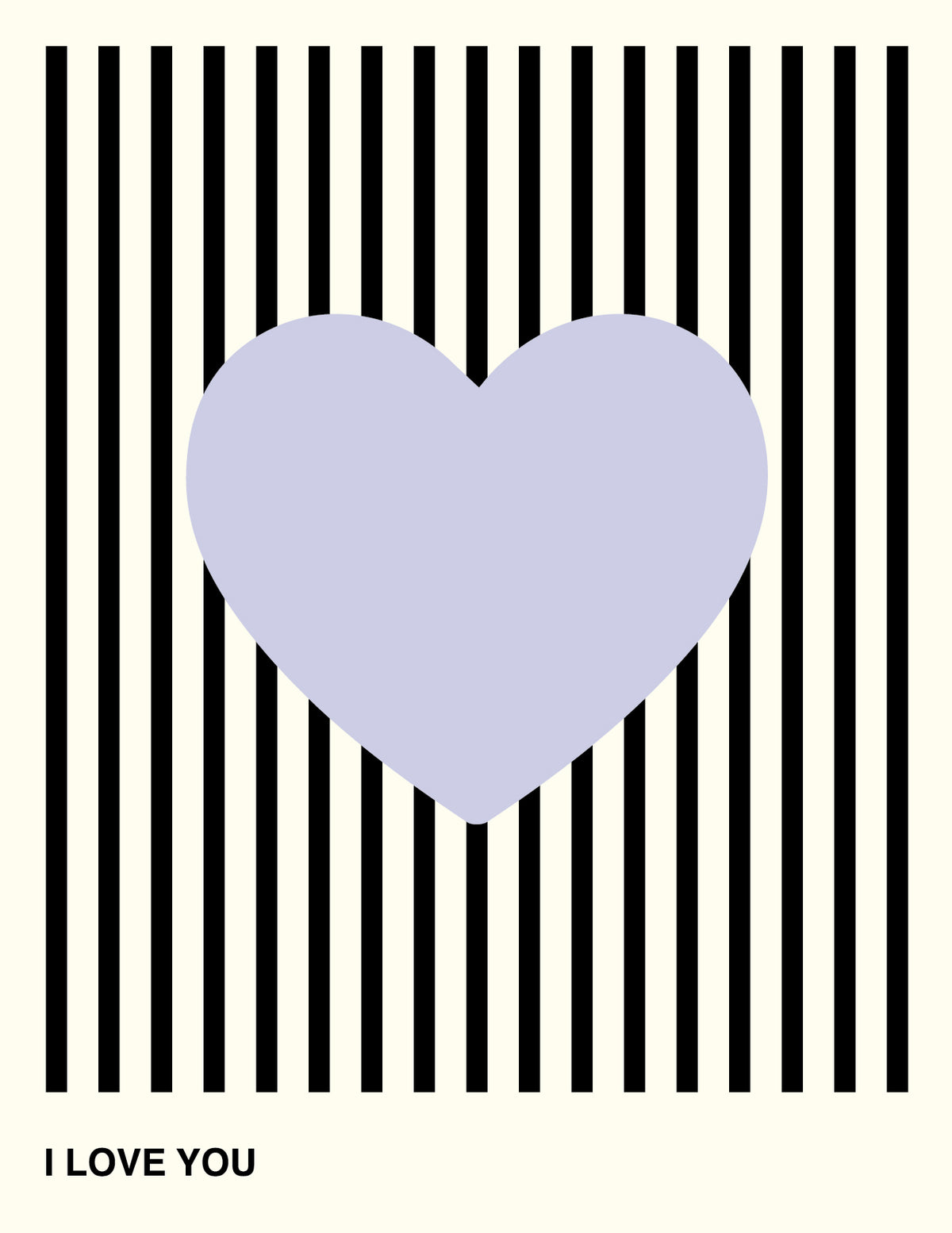 Card | I Love You Lavender Heart by LETTUCE (card-i-love-you-lavender-heart)