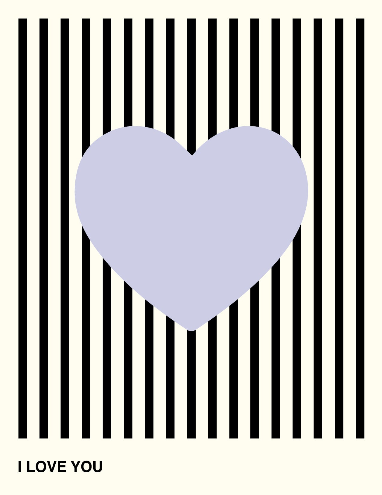 Card | I Love You Lavender Heart