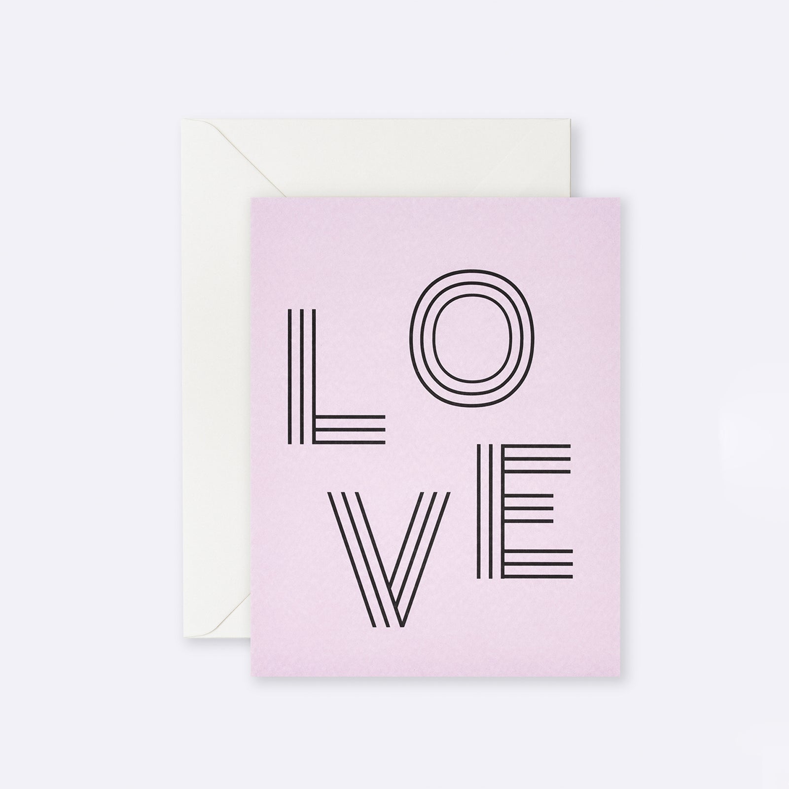 Card | Love Stripe Letters by LETTUCE (card-love-stripe-letters)