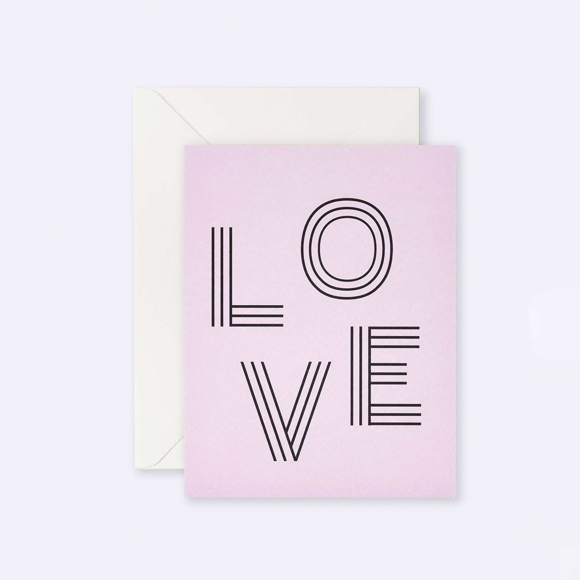Card | Love Stripe Letters
