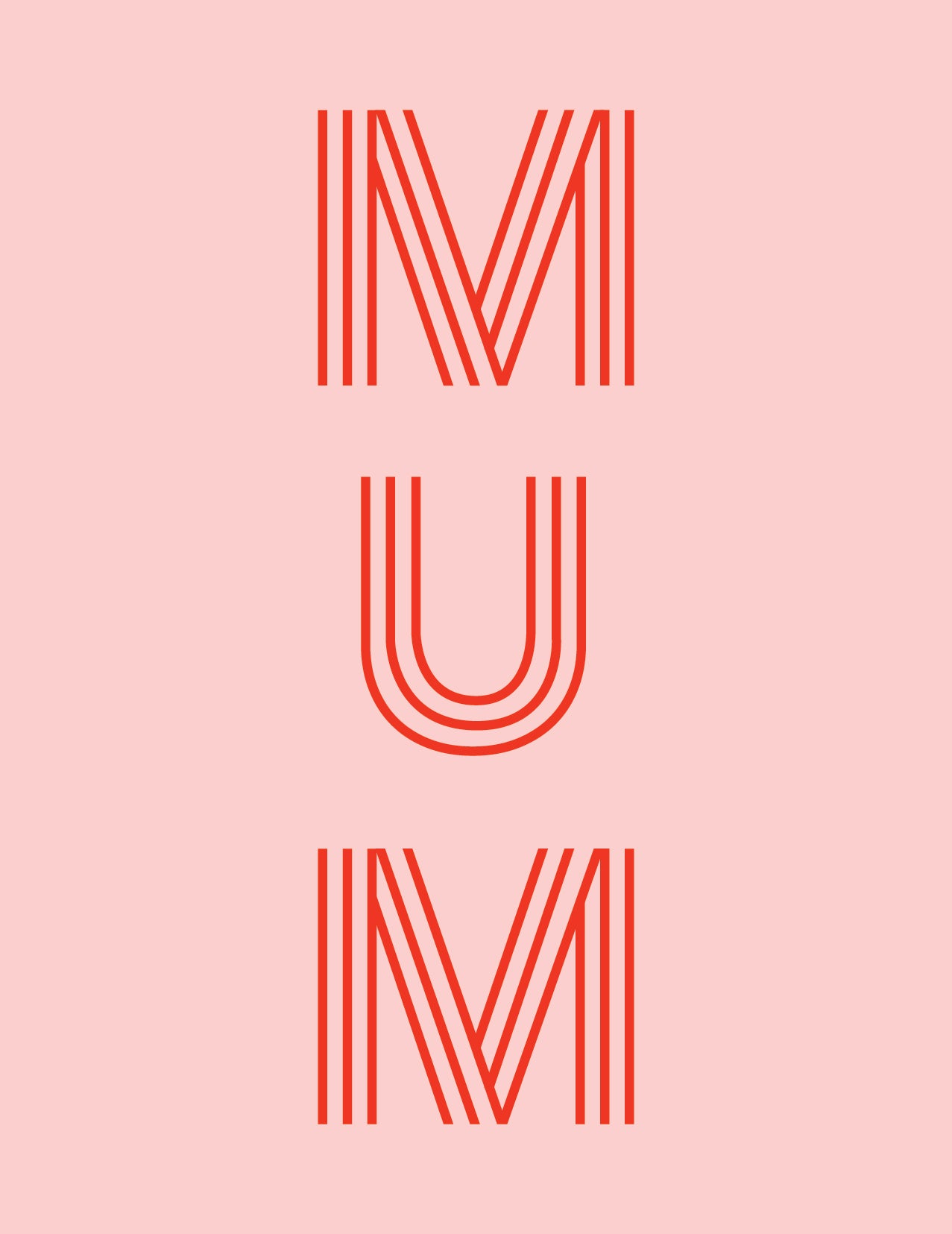 Card | Mum Stripe Letters