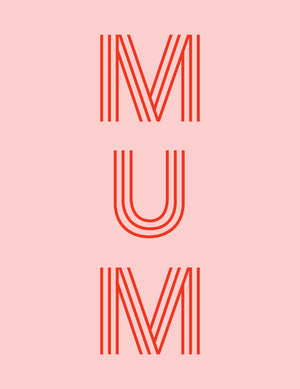 Card | Mum Stripe Letters