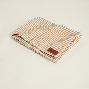 Stripe Linen Picnic Rug | Toffee