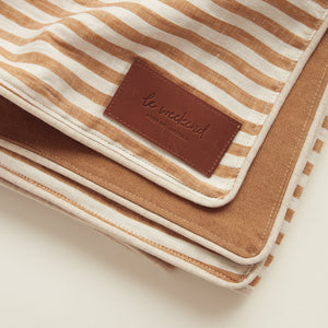 Stripe Linen Picnic Rug | Toffee