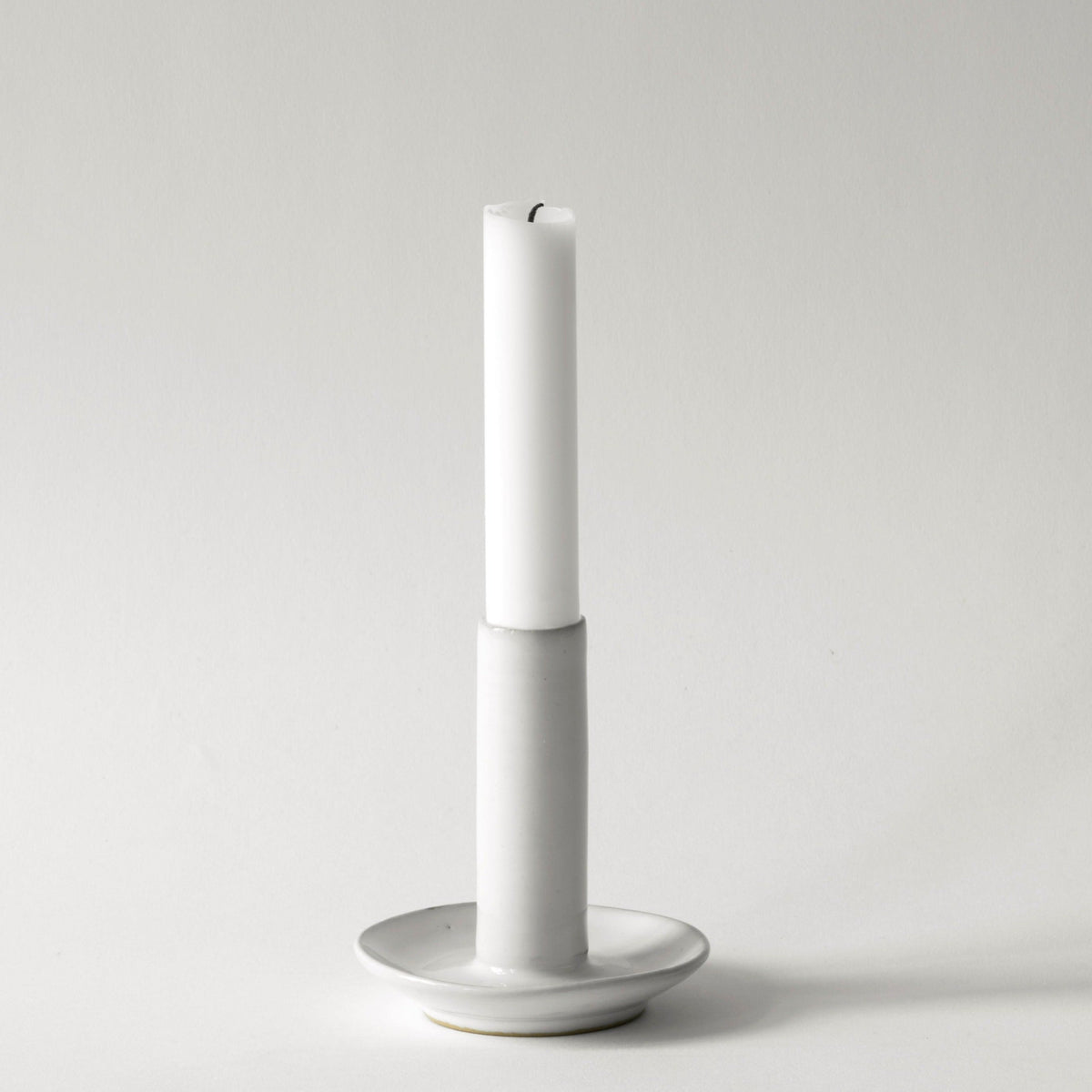 Lou Candle Holder | Grey White by TELL ME MORE (tell-me-more-lou-candle-holder-white)