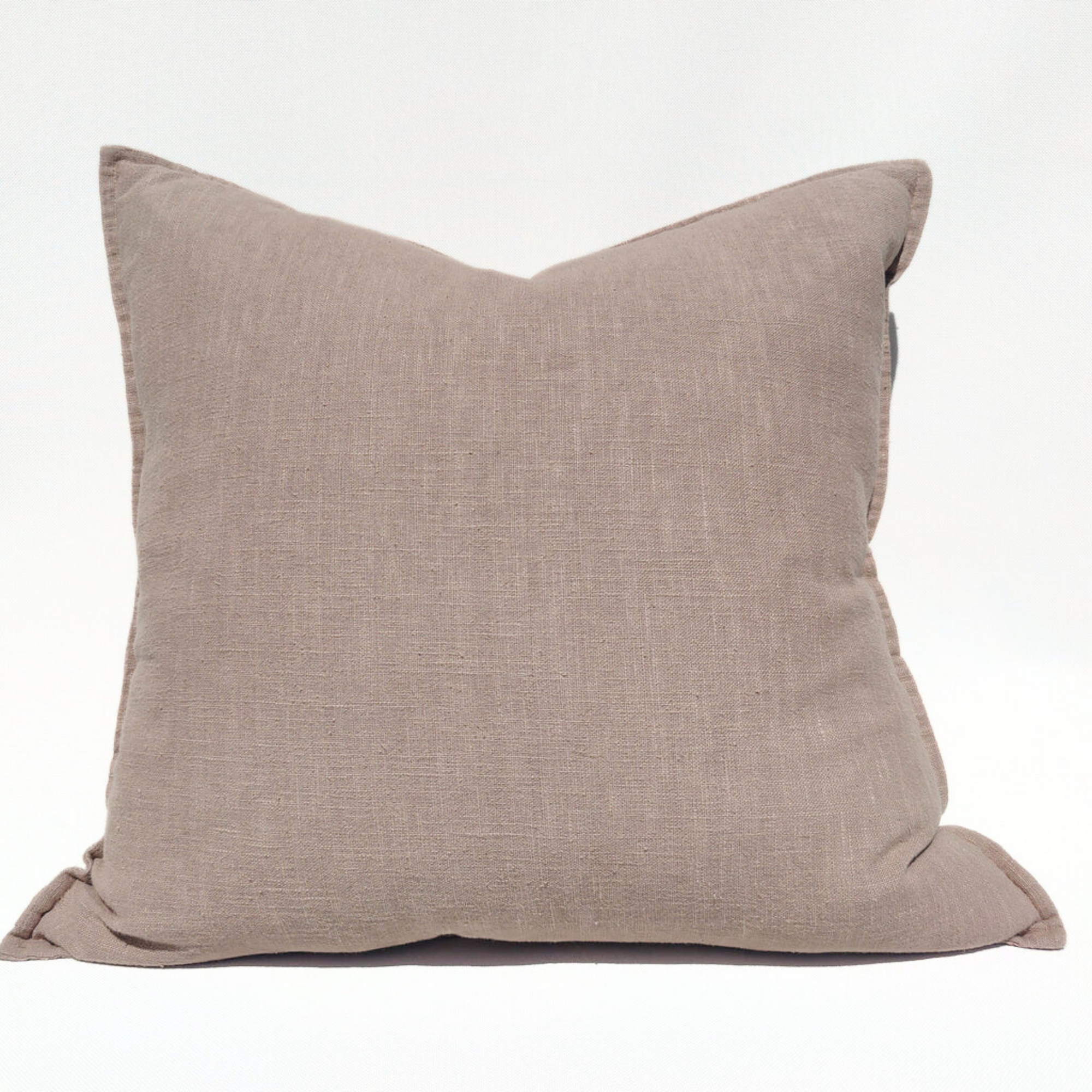 Stonewashed Linen Cushion 55cm -  Nude Pink