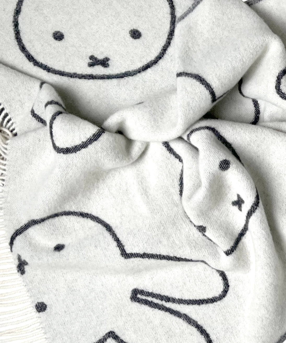 Miffy Blanket | White/Black by MAISON DEUX (miffy-blanket-white-black)