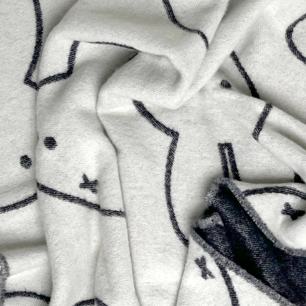 Miffy Blanket | White/Black by MAISON DEUX (miffy-blanket-white-black)