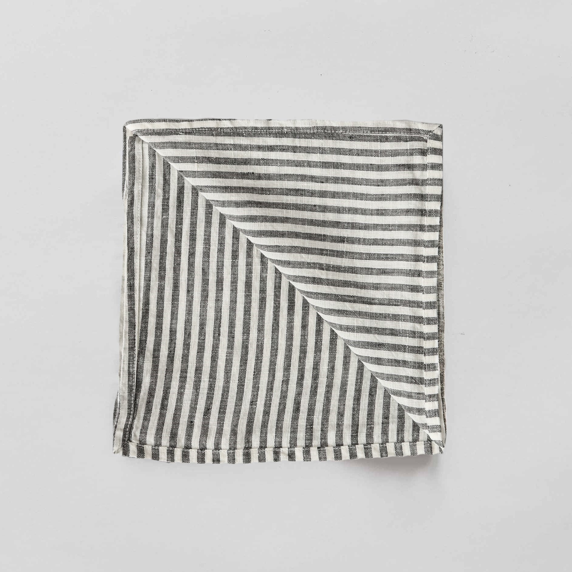 NAPKIN LINEN - Grey White Stripe
