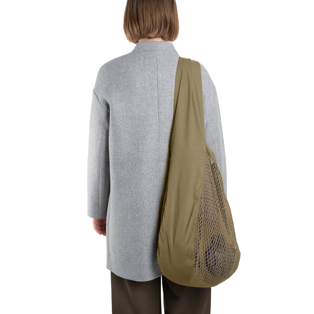 Net Shoulder Bag | Khaki by THE ORGANIC COMPANY (the-organic-company-net-shoulder-bag-khaki)