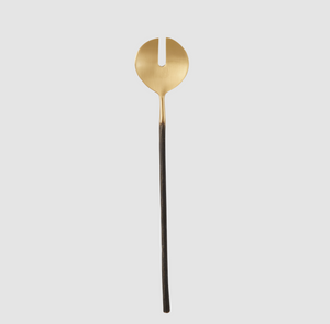 Odin Brass Salad Servers | Brass/Black