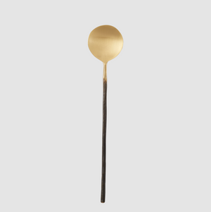 Odin Brass Salad Servers | Brass/Black