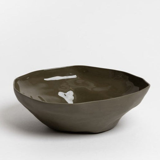 Haan Serving Bowl L | Olive