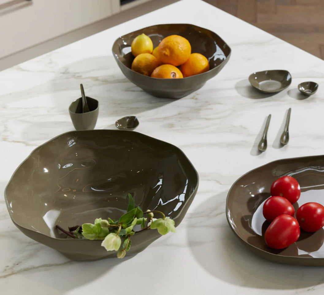 Haan Serving Bowl L | Olive