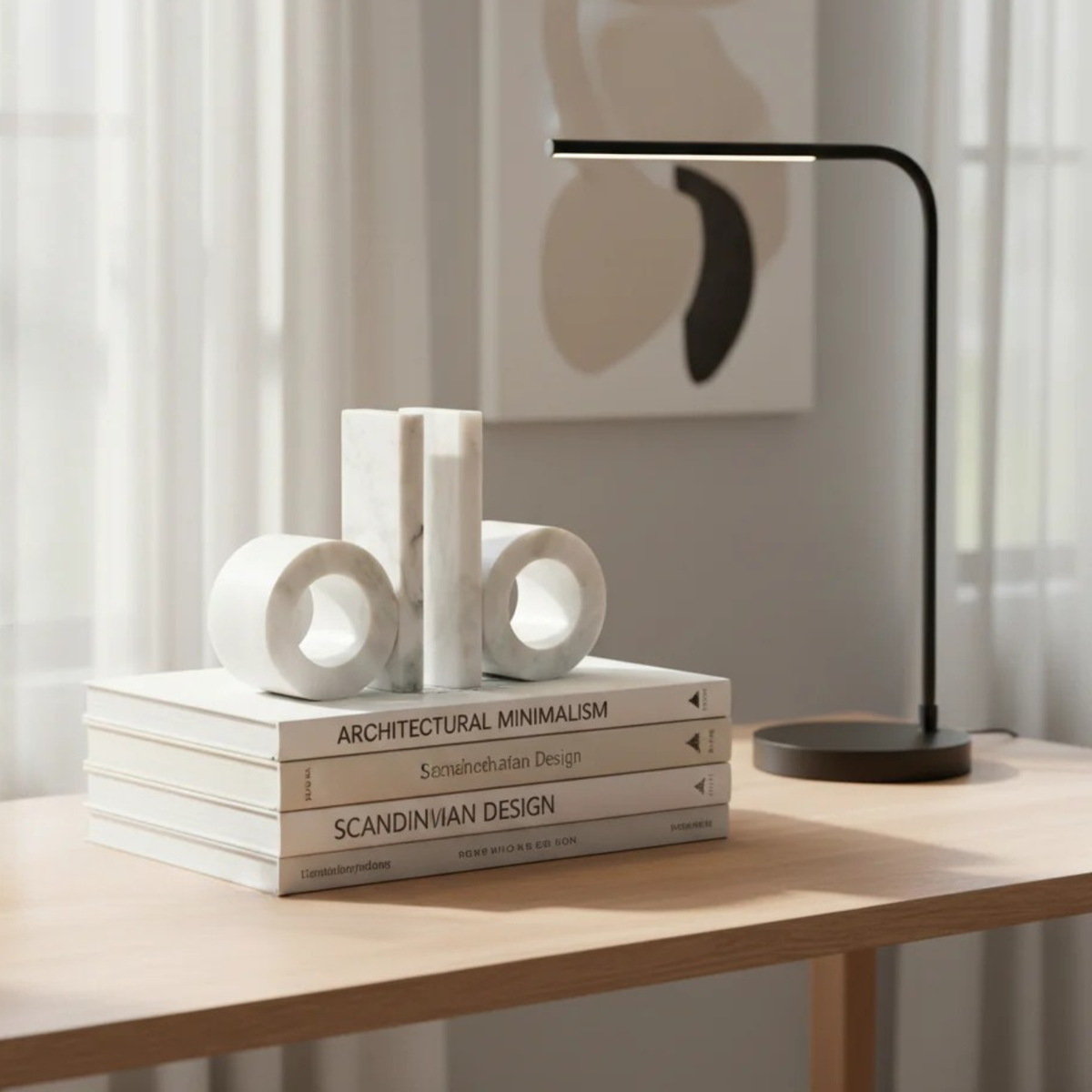 Urban Nature Culture Orlin Bookend | White Marble