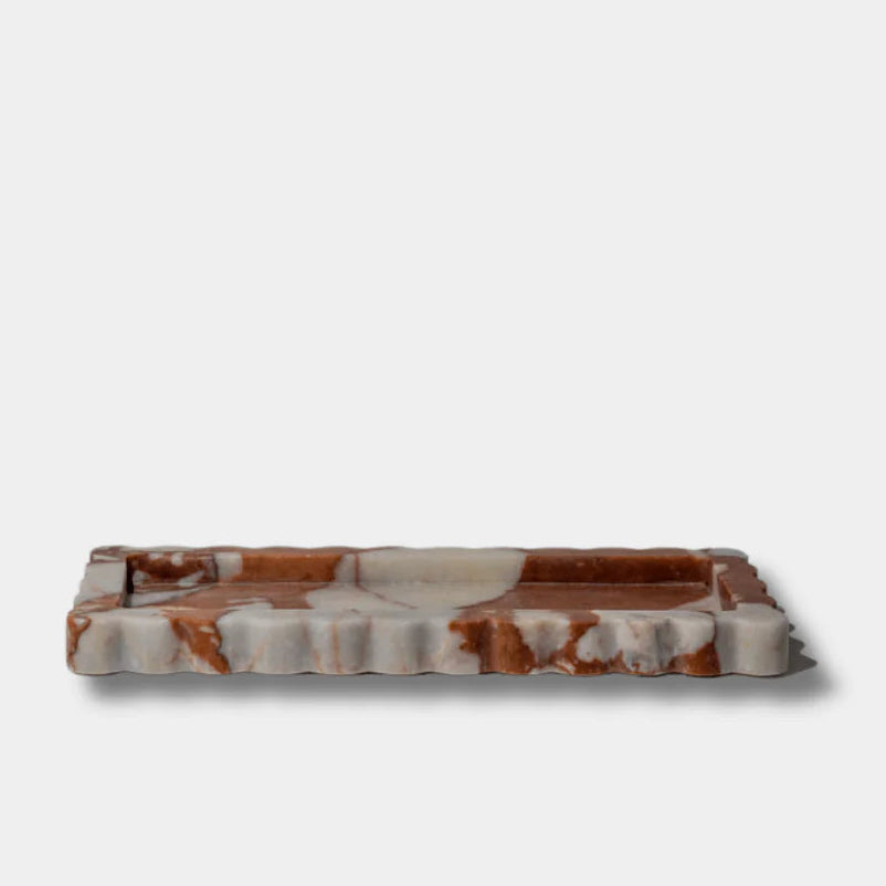 Palazzo Scalloped Bar | Brown Calacatta