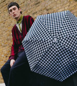Micro Umbrella | Gingham-Black