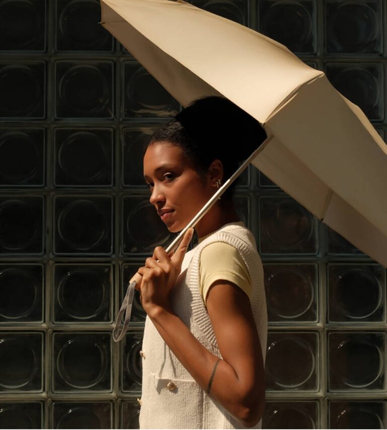 Anatole UPF 50+ Sun & Rain Micro Umbrella | LUMEN/Linen Yellow