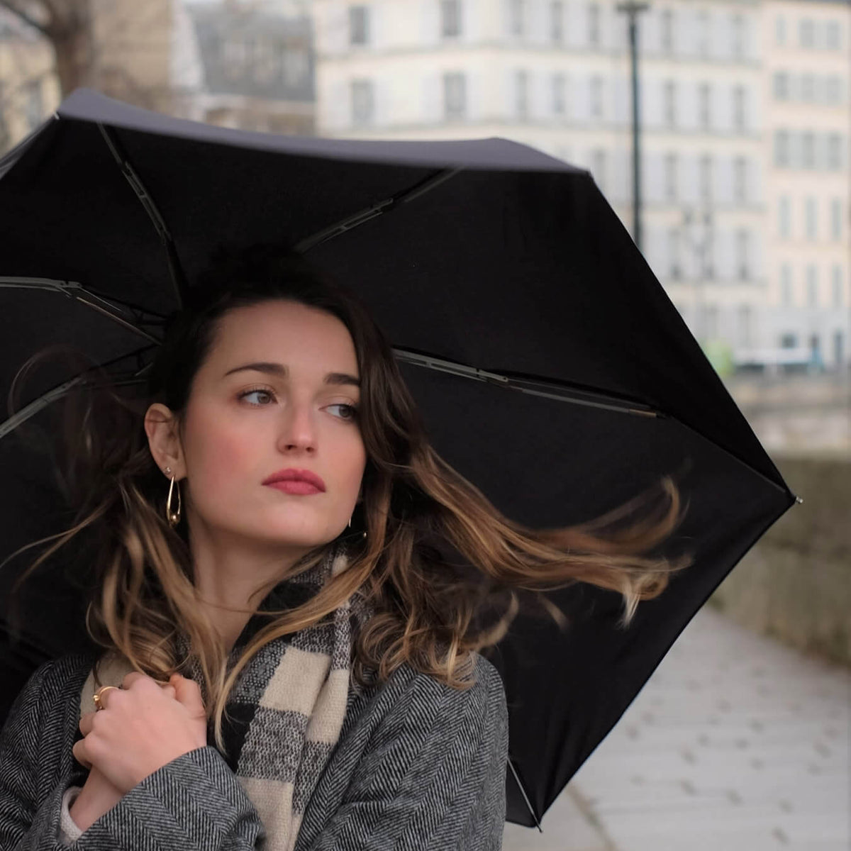 Micro Umbrella | Jane/Black by ANATOLE (anatole-black-folding-micro-umbrella-jane)