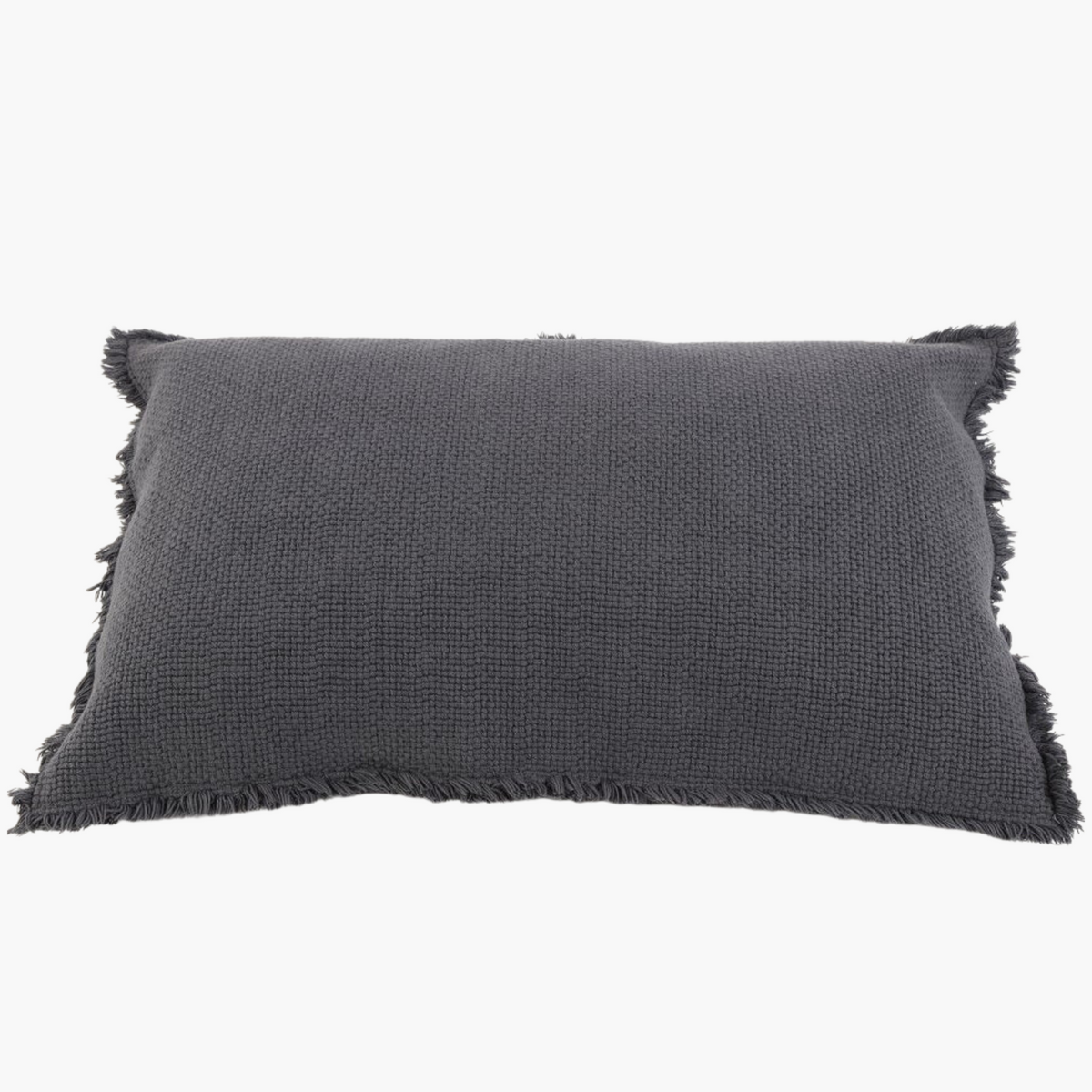 Patara Cushion Cover | Dark Grey by HOME LINEN LABELS (home-linen-labels-patara-40-60-cm-dark-grey-decorative-cushion-cover)