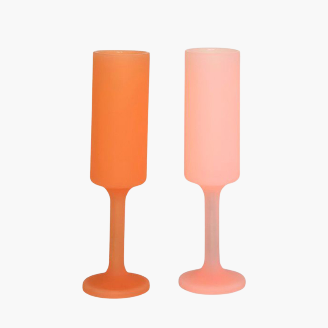 SEFF Silicone Flutes Set of 2- Peach/Petal