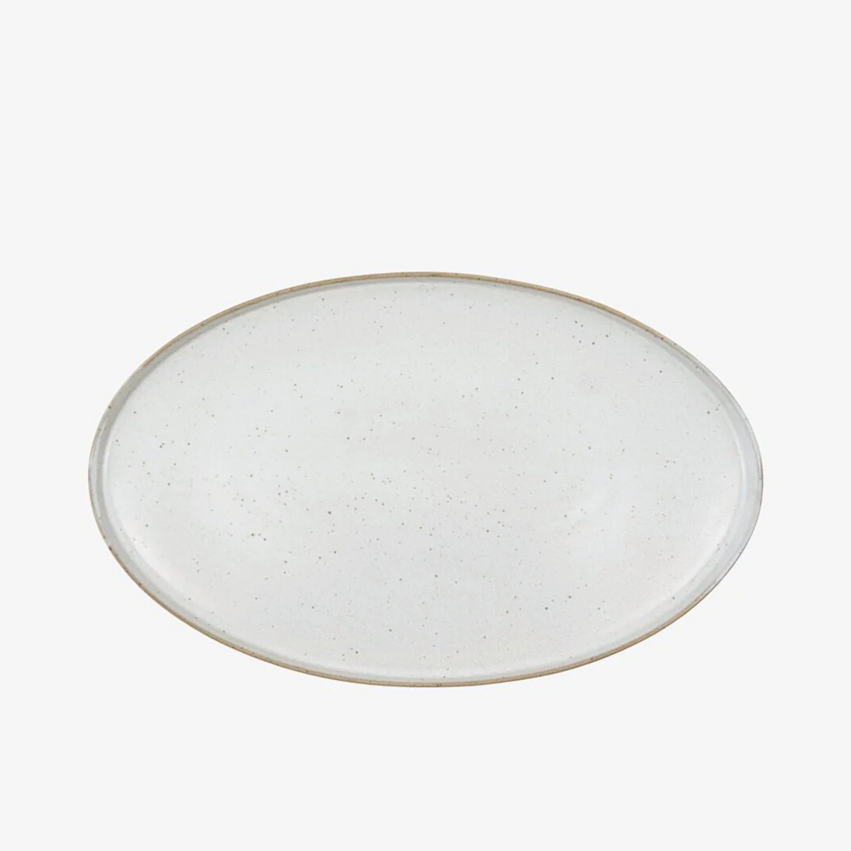 Pion Oval Serving Platter 38cm | Grey/White by HOUSE DOCTOR (pion-serving-dish-38cm-grey-white)