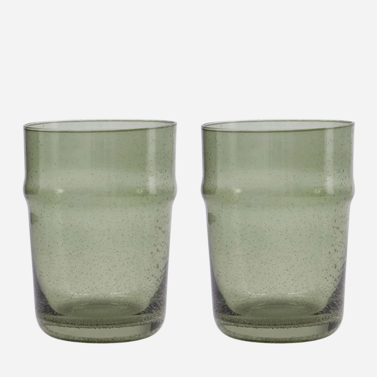 Rain Glasses Set of 2 | Green by HOUSE DOCTOR (glass-hdrain-green-1)